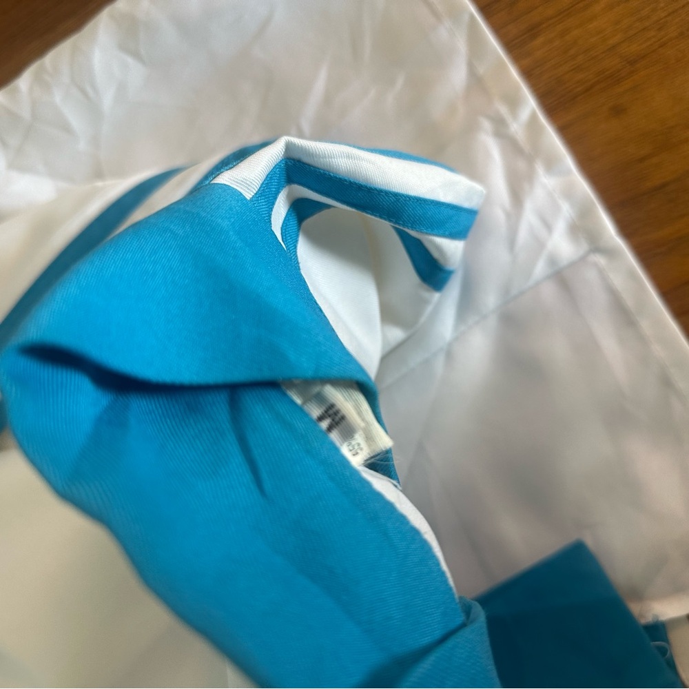 White Kimono Adidas Jacket with Teal Trim - Picture 9 of 16